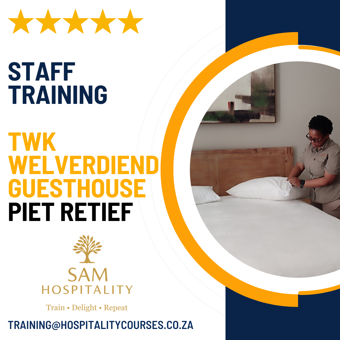 staff training at TWK Welverdiend Guesthouse Piet Retief