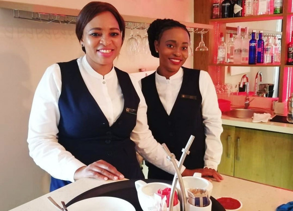 waitresses wearing beautiful uniform