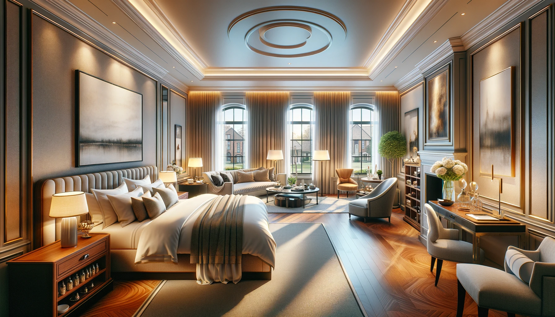 a luxurious bed and breakfast showcasing it's beautiful bedroom